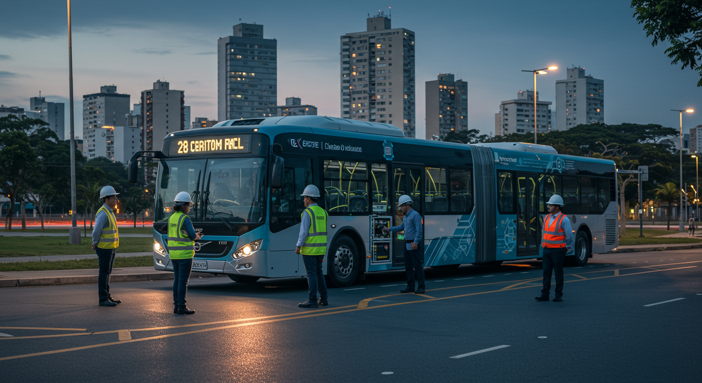 Curitiba vai iniciar testes com primeiro biarticulado 100% elétrico
